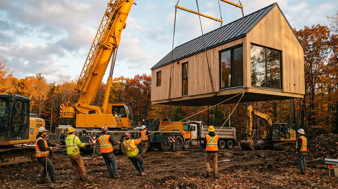 Tradycyjna budowa to miesiące rozkopanej działki. U nas ten etap to zaledwie kilka dni. Na wymagającym, gliniastym terenie pod Piasecznem nasz ciężki sprzęt i inżynierowie błyskawicznie przygotowują fundamenty. Najtrudniejszy i najbrudniejszy etap prac skracamy do absolutnego minimum, przygotowując grunt pod przyjazd gotowych modułów.