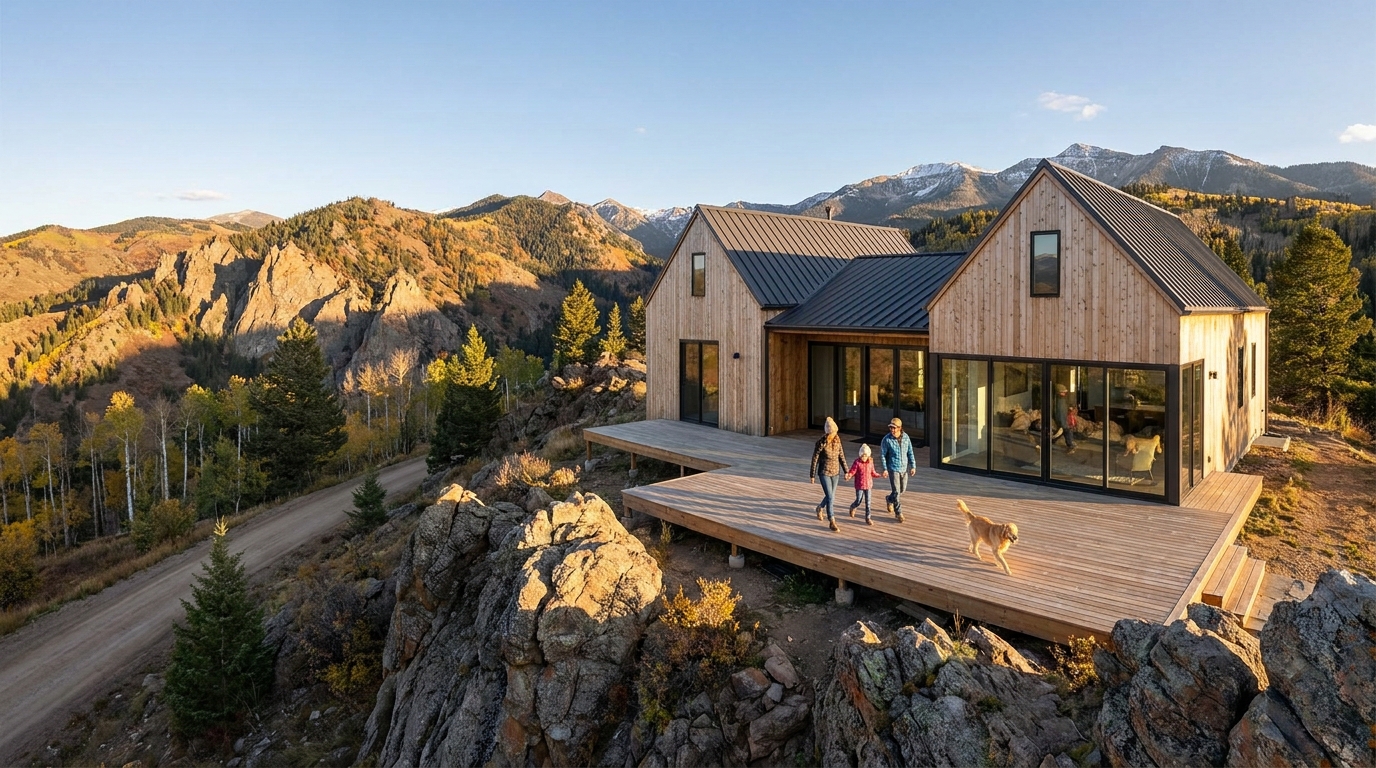 Dom zaprojektowany z myślą o surowym górskim klimacie. Połączyliśmy naszą wyjątkowo szczelną konstrukcję z C24 z systemem fotowoltaiki zintegrowanej z dachem oraz pompą ciepła. Rezultat? Rachunki za ogrzewanie i prąd sprowadzone do absolutnego minimum.